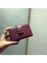 Replica DIOR 30 MONTAIGNE 5-GUSSET CARD HOLDER Grained Calfskin S2058 fuchsia Tl9299Ye83