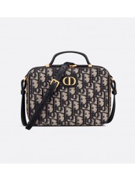 Replica DIOR 30 MONTAIGNE BOX BAG Blue Multicolor Dior Oblique Jacquard S2141 Tl8096cK54