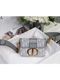 Replica Dior 30 MONTAIGNE BOX BAG Oblique Jacquard M9204UT Gray Tl8593BJ25