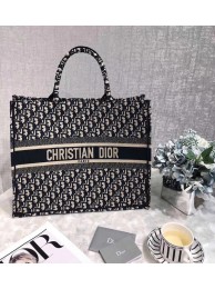 Replica DIOR BOOK TOTE BAG IN EMBROIDERED DIOR OBLIQUE CANVAS M1286 DARK BLUE Customize Words Tl9149ED66