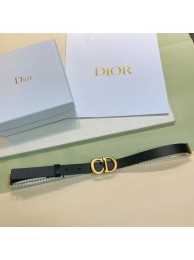 Replica DIOR CARO PEARLS BELT 22 MM B0286UWFR black Tl10974ED66