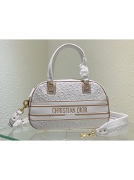 Replica DIOR large leather tote Bag C9178 white&gold Tl8195CQ60