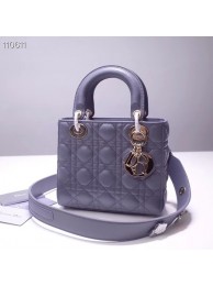 Replica Dior lucky badges Original sheepskin Tote Bag A88035 dark grey Tl9228EO56