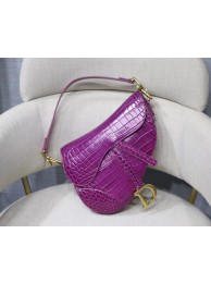 Replica Dior SADDLE SOFT CALFSKIN BAG C9045 purple Tl9066ec82