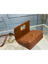 Replica Dior SMALL DIOR CARO BAG Soft Cannage Calfskin M9241 Cognac-Colored Tl8741Ac56