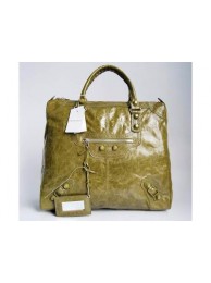 Replica Fashion Balenciaga Handbag with leather nails 084361--dark green Tl16191yI43