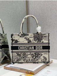 Replica Fashion DIOR BOOK TOTE Latte Multicolor Dior Zodiac Embroidery M1296ZR Tl8503HM85