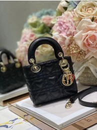 Replica Fashion MICRO DIORAMOUR LADY DIOR BAG black Cannage Lambskin with Heart Motif S0856ON Tl8526yI43