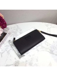 Replica Fashion VALENTINO Origianl leather 060 Clutch bag black Tl19476yI43