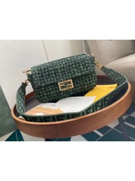 Replica FENDI Baguette Shoulder Bag F0388 Green Tl12940CQ60