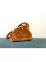 Replica FENDI FIRST MEDIUM sheepskin bag 8BP127AH Caramel Tl12778Ix66