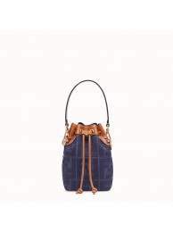 Replica FENDI MON TRESOR Mini bag in blue canvas 8BS010 Tl13055DY71