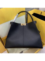 Replica Fendi Original Leather PEEKABOO Bag 3655 Black Tl13021hD86