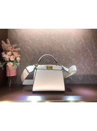 Replica FENDI PEEKABOO ISEEU SMALL leather bag F1615 white Tl12892AP18