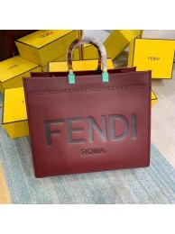 Replica FENDI SUNSHINE large Burgundy leather shopper 8BH387A Tl12984Jw87