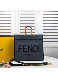 Replica FENDI SUNSHINE LARGE flannel shopper 8BH371 gray Tl12947YP94