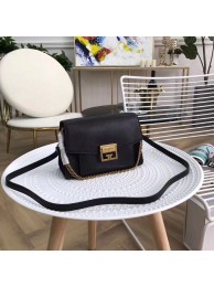 Replica GIVENCHY GV3 leather and suede shoulder bag 9333 black Tl18279iF91