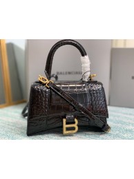 Replica High Quality Balenciaga Hourglass XS Top Handle Bag 28331S black Tl15911Jh90