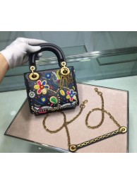 Replica LADY DIOR embroidered cattle leather M05054 Tl9154iF91