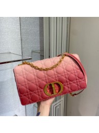 Replica LARGE DIOR CARO BAG Indigo pink Gradient Cannage Lambskin M9243U Tl8642BB13