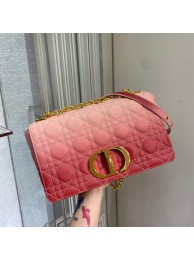 Replica MEDIUM DIOR CARO BAG Soft Cannage Calfskin C8618 pink Tl8639ls37