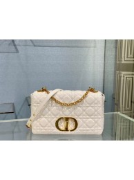 Replica MEDIUM DIOR CARO BAG Soft Cannage Calfskin M9242 white Tl8695HB48