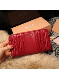 Replica miu miu Matelasse Nappa Leather Wallet 5M2064 Burgundy Tl18644iF91