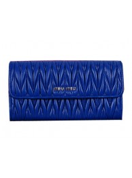 Replica miu miu Matelasse Original Sheepskin Leather Wallet 5M1035 Royal Tl18667nB47