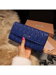 Replica miu miu Matelasse Shiny Calf Leather Wallet 5M1035 Royal Tl18639ED66