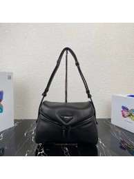 Replica Padded nappa leather Prada Signaux bag 1BC165 black Tl5930iu55