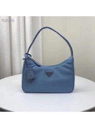 Replica Prada Re-Edition 2000 nylon mini-bag 1NE515 light blue Tl6315Fi42