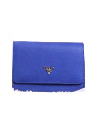 Replica Prada Saffiano Leather Flap Shoulder Bags BT1213 Blue Tl6736KG80