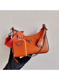 Replica Prada Saffiano leather mini shoulder bag 2BH204 orange Tl6101Kg43