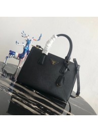 Replica Prada Saffiano original Leather Tote Bag 1BA1801 black Tl6409Yn66