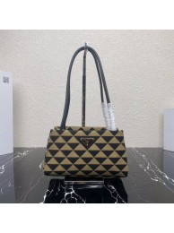 Replica Prada Small embroidered fabric Symbole bag 1BA368 Beige Tl5696sA83