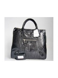 Replica Top Balenciaga Handbag with leather nails 084361--black Tl16192Cq58