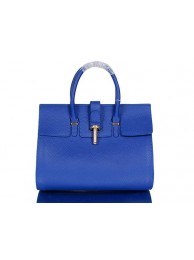 Replica Top BALENCIAGA Tube Tote Bag Grainy Leather 30682 RoyalBlue Tl16164Vx24