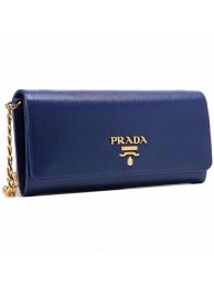 Replica Top Prada Calfskin Leather Shoulder Bag 1BP290 dark blue Tl6702Cq58