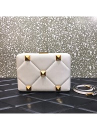 Replica VALENTINO GARAVANI Roman Stud Napa sheepskin leather 0659 white Tl19286ec82