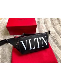 Replica VALENTINO leather belt bag 0056 black Tl19606Kg43