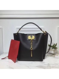 Replica VALENTINO Origianl Leather Bag V0008 Black Tl19581Sf59