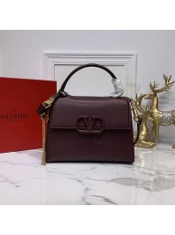 Replica VALENTINO Origianl leather Tote Bag V0025 Burgundy Tl19543BJ25