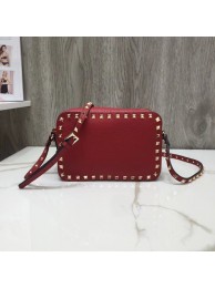 Replica VALENTINO Rockstud leather cross-body bag 97410 red Tl19725rH96