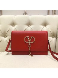 Replica VALENTINO VLOCK Origianl leather shoulder bag 0909 red Tl19443TN94