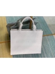 SMALL DIOR BOOK TOTE BAG IN Calfskin M1296Z white Tl8801CC86