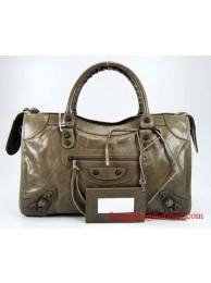 Top Balenciaga Arena City Classic Bag 115748S Khaki Tl16282lE56