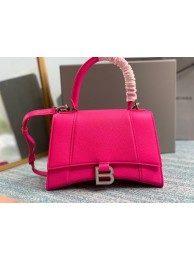 Top Balenciaga HOURGLASS SMALL TOP HANDLE BAG B108895 neon pink Tl15971eo14