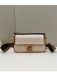 Top Fendi Baguette Chain FF fabric bag 8BR600A Beige Tl12596yq38