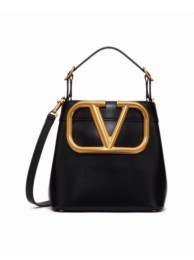 VALENTINO calf leather handbag V0754 black Tl19391NP24