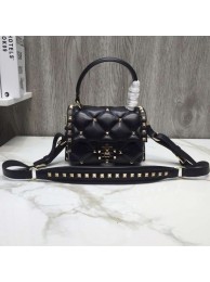 VALENTINO Candy quilted leather cross-body bag 0033 black Tl19671nV16